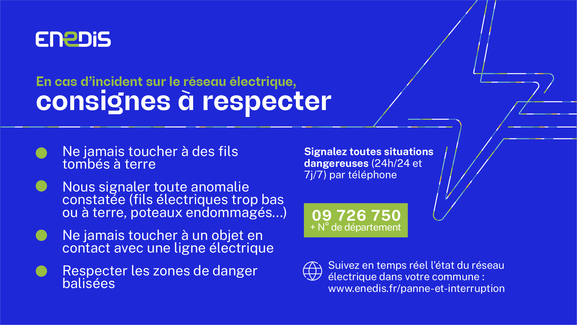 Consignes de sécurité Enedis 2025
